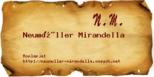 Neumüller Mirandella névjegykártya
